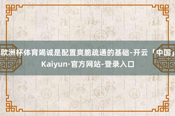 欧洲杯体育竭诚是配置爽脆疏通的基础-开云「中国」Kaiyun·官方网站-登录入口