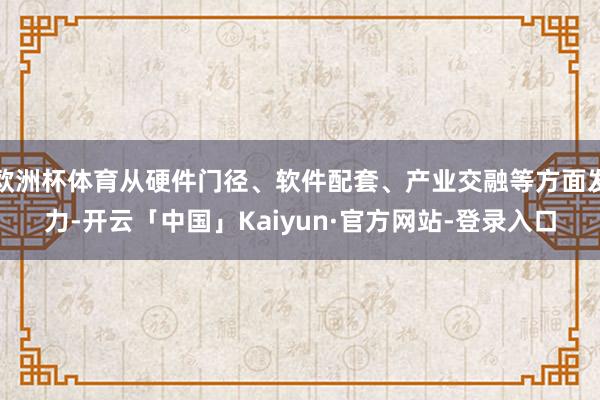 欧洲杯体育从硬件门径、软件配套、产业交融等方面发力-开云「中国」Kaiyun·官方网站-登录入口