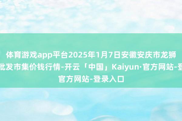 体育游戏app平台2025年1月7日安徽安庆市龙狮桥蔬菜批发市集价钱行情-开云「中国」Kaiyun·官方网站-登录入口