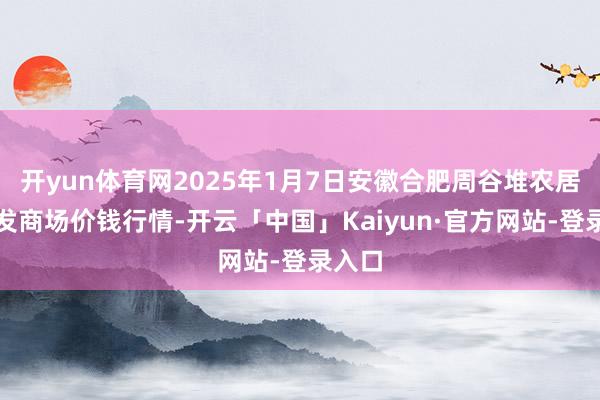 开yun体育网2025年1月7日安徽合肥周谷堆农居品批发商场价钱行情-开云「中国」Kaiyun·官方网站-登录入口
