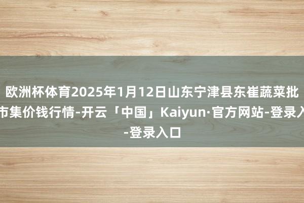 欧洲杯体育2025年1月12日山东宁津县东崔蔬菜批发市集价钱行情-开云「中国」Kaiyun·官方网站-登录入口