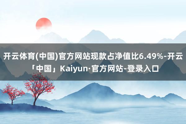 开云体育(中国)官方网站现款占净值比6.49%-开云「中国」Kaiyun·官方网站-登录入口