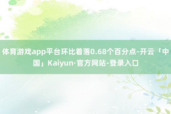 体育游戏app平台环比着落0.68个百分点-开云「中国」Kaiyun·官方网站-登录入口