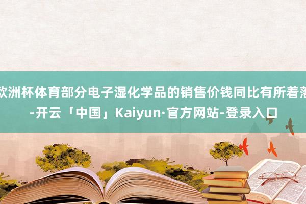 欧洲杯体育部分电子湿化学品的销售价钱同比有所着落-开云「中国」Kaiyun·官方网站-登录入口