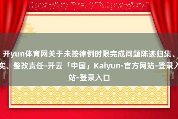 开yun体育网关于未按律例时限完成问题陈迹归集、核实、整改责任-开云「中国」Kaiyun·官方网站-登录入口
