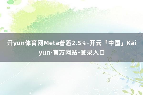 开yun体育网Meta着落2.5%-开云「中国」Kaiyun·官方网站-登录入口